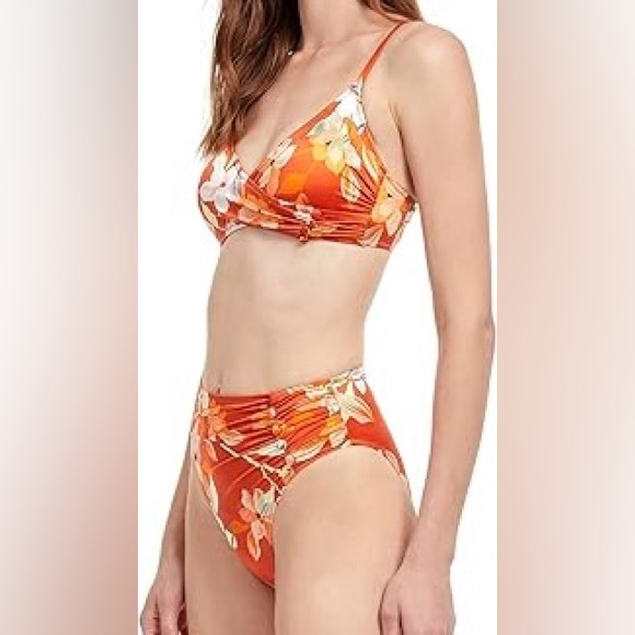 Gottex NWT Amore Spice Floral Rust Two Piece Swim Set - Picture 12 of 12
